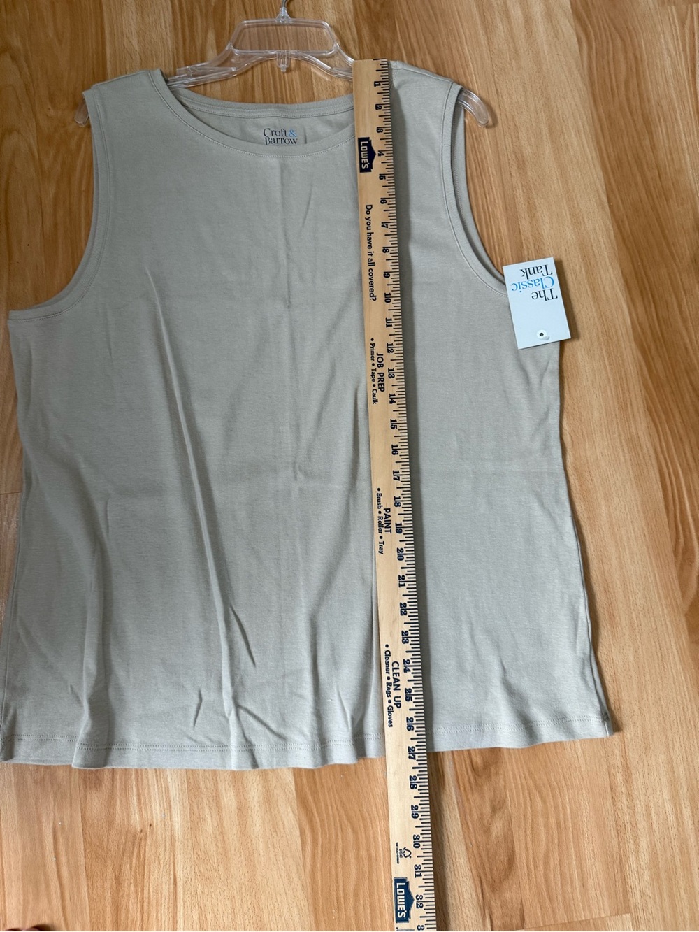 croft & barrow Tan Sleeveless Crewneck Tank Top - Picture 6 of 7